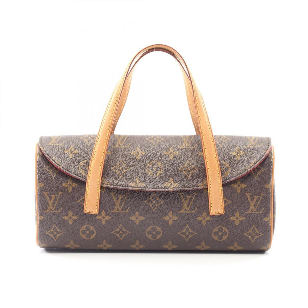 Louis Vuitton Sonatine Handbag canvas leather Monogram brown